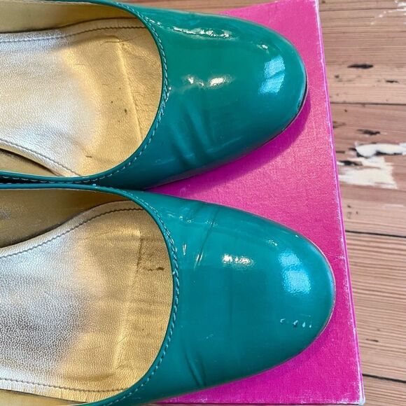 J. Crew patent leather midheels in bright peacock. Size 8.5z - Picture 6 of 14